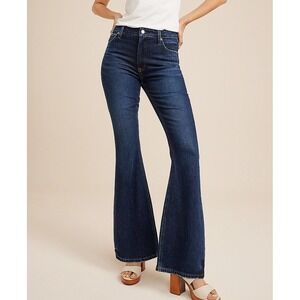 Goldie Blues High Rise Curvy Dark 90s Flare Jean Denim regular 0 Vintage Inspire